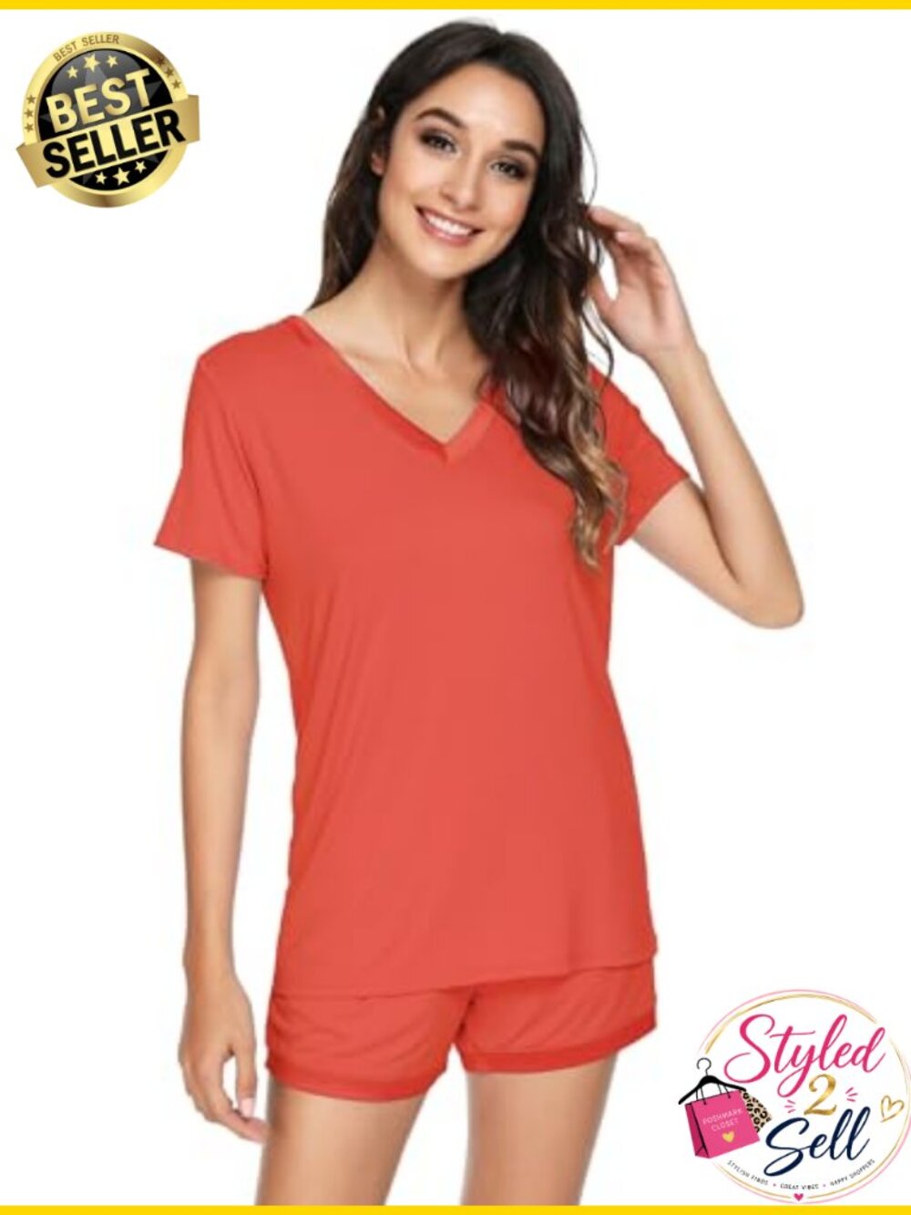 Bamboo Viscose Pajama Set Cooling Sleepwear for Hot Flashes